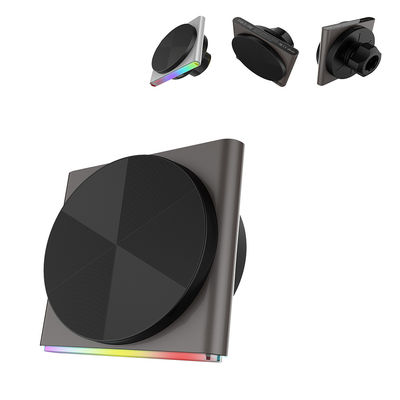 comprar Carregador sem fio Qi2 para automóveis Material metálico de design ultra-finho de 9 cores RGB Efeito de luz Operação com uma mão Carregamento rápido online manufacture