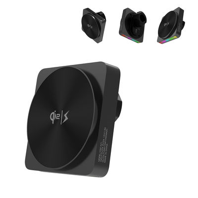 comprar QI2 Desenho de metal alongado de uma peça Projeto de luz ambiente RGB inferior Controle central de carro Carregador sem fio magnético telefone Luz de carregamento Sempre ligada 9 cores de luz Alterando 15w Carregamento rápido online manufacture