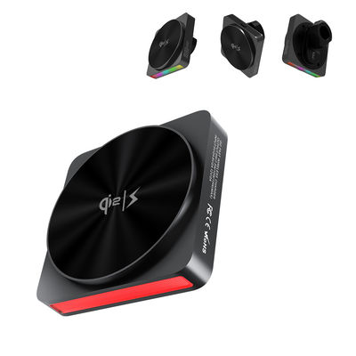 comprar Carregador sem fio de 15w com projeção de luz ambiente RGB de 9 cores e controle central para carregador de telefone magnético de carro online manufacture
