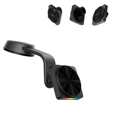 comprar Suporte de telefone para carro sem fio com luz ambiente de 9 cores e carregamento Qi online manufacture