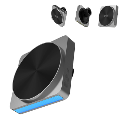comprar QI2 Porta-telefones de automóvel totalmente metálico com carregamento rápido e luz ambiente online manufacture