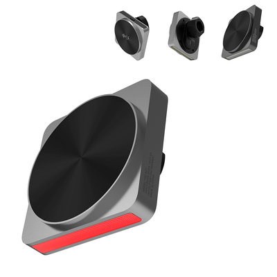 comprar Carregador sem fio Q2 Design totalmente metálico Carregador sem fio magnético para carro de carregamento rápido de 15w Projeção de luz ambiente online manufacture