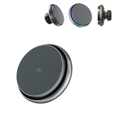 comprar Adjustable Lighting Modes And High-End Look In Iphone Wireless Charger With CD Pattern Lenses And Metal Frame online manufacture