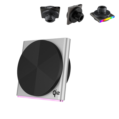 comprar Carregador Sem Fio Q2 para Carro com Função de Captação de Som, Efeito de Luz RGB de 9 Cores, Projeção e Lâmpada Ambiente, Carregamento Rápido online manufacture