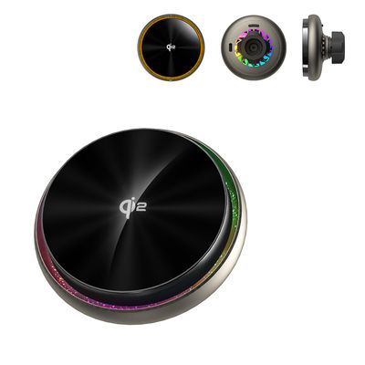 Multiplos ajustes de iluminação Magnetic Car Wireless Charging Bracket com efeito de iluminação do céu estrelado e design high-end