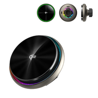 Starry Sky Magnetic Car Wireless Charging Holder Ventilador de refrigeração incorporado Dispersão rápida de calor Ajustes múltiplos de iluminação
