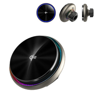 Starry Sky Light Magnético Car Wireless Charging Bracket Inbuilt-In Silent Cooling Fan CD Pattern Lenses Quadro de metal de ponta