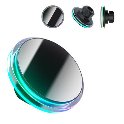 Montagem de carro magnética de design original com luz ambiente de cristal para carregamento rápido e horizontal / vertical