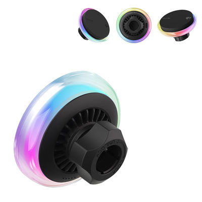 Ventilador de refrigeração silencioso Carregador de carro para iPhone com textura de cristal e vários modos de iluminação