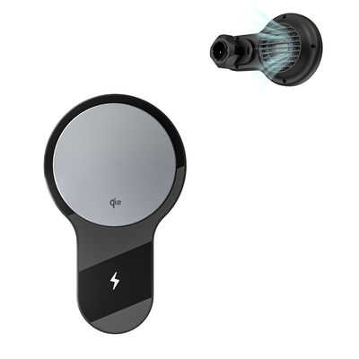 Ultra-finho ventilador de arrefecimento 15w carregador sem fio carregador de telefone de carro com Qi2 carregamento rápido iluminação LED e forte sucção magnética