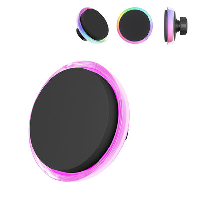 Carregador sem fio de carro de textura de cristal com ventilador de resfriamento e luz do céu estrelado para carregador de Iphone