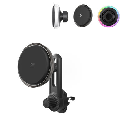 Porta-telefone de carro magnético de textura cristalina com lente congelada e ventilador de resfriamento para uma estética sonhadora e personalizada