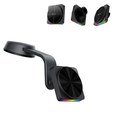 Carregador de carro sem fio para iPhone com projeção de luz ambiente de 9 cores