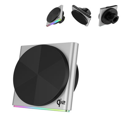 QI2 Carregador de Carro Magnético para iPhone 9 cores RGB Efeito de Luz 360 graus Rotação Rápida de Carregamento Ultra-finho Design