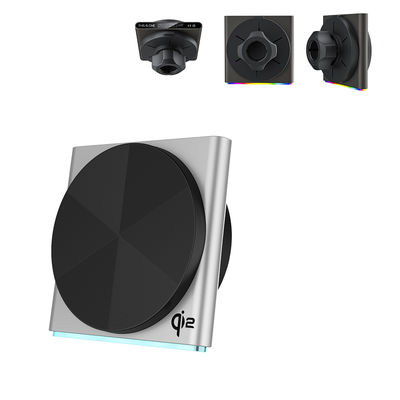 QI2 Ultra-Fino Design Pickup Lâmpada, Metal, Super Forte Sucção Magnética, Carro sem fio Montado 9-Color RGB Projeção de Efeito de Luz Lâmpada Ambiental, Operação de Uma Mão, Rotação de 360 Graus, Carregamento Rápido