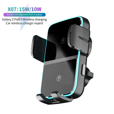 Semi-automatic Intelligent Induction Wireless Car Charger with 1 Year Warranty and ABS+PC Material for iPhone